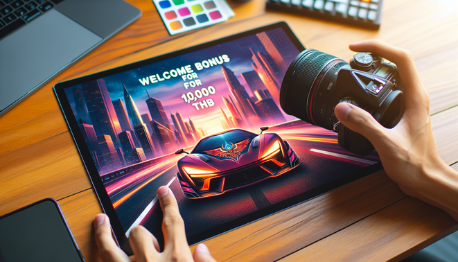 alt_text: "Realistic marketing cover for Rockstar66 welcome bonus 10,000 THB with engaging visuals."