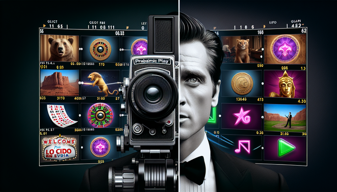 alt_text: A cinematic split-screen image comparing Pragmatic Play and PG Soft slot games on Rockstar66.